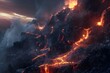 Eruption of Fury and Regret:Molten Lava Flows from Smoldering Volcano Consumed by Unchecked Wrath