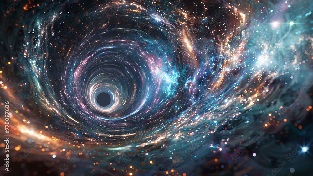 An awe-inspiring vortex of stars and cosmic materials spirals ...