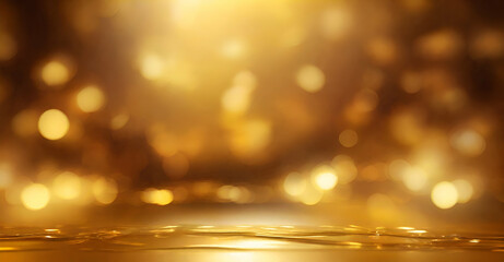 Sticker - golden background with bokeh