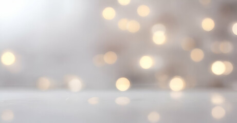 Poster - abstract white bokeh background