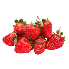 Wall Mural - Pile of strawberries on Transparent Background