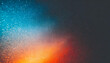Vibrant grunge grainy background, blue orange red black noise texture color gradient, backdrop header poster banner design