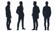 Men silhouette stock vector illustration flat vector
