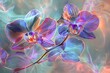 purple orchid flower, background with flowers