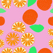 Seamless composition  colored  orange . Hand drawn.