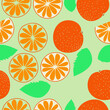 Seamless doodle colored  orange . Hand drawn.