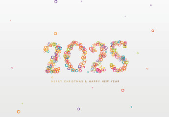 Wall Mural - Happy new year 2025. vector illustration