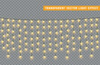 © lauritta - Christmas decorative light garlands. New Year's decor. Realistic Xmas holiday decoration. vector illustration