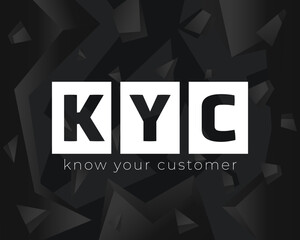 Sticker - KYC banner design, know your customer vector