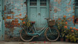 Nestled against aged bricks, a vintage bicycle becomes a relic of forgotten journeys-2