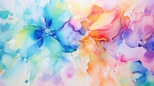 Vibrant Colors In A Creative Watercolor Painting
