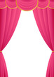 ピンクの幕　ピンクのカーテン　ピンクの幕の舞台　タテ