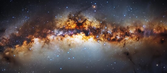 Wall Mural - A stellar close-up of a galaxy showcasing a prominent star