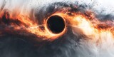 Fototapeta  - Enigmatic Black Hole Swallowing Light in Cosmic Chaos Dramatic Celestial Phenomenon of Infinite Mystery and Celestial Grandeur