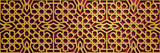 Fototapeta Paryż - Geometric 3d arabic islamic gold, red pattern, Pattern Asia.