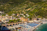 Fototapeta Miasta - Monterosso, Italy - July 31, 2023: Beautiful village 