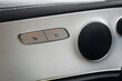 Car seats heater control panel buttons close up