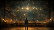 © Hatai - Mathematical and physical formulas against the background of a galaxy in universe. Space Background on the theme of science and education. Elements of this image furnished
