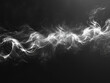 Black abstract smoke wisps, mysterious, wide text area