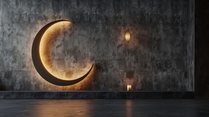 Wall Mural - An evocative image capturing the moment of the Ramadan moon sighting