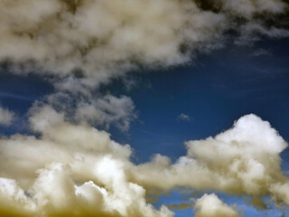 Wall Mural - Summer clouds in the sky background