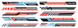 Racing team colorful set stickers