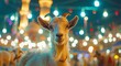Goat Qurban Eid al adha mubarak festival islamic background Generated with Ai Tools