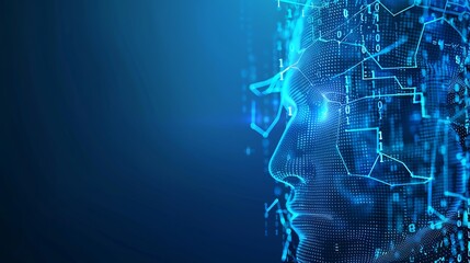 Poster - Generative AI : Big data and artificial intelligence concept. Machine learning and cyber mind domination concept