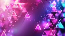 Abstract Pink And Purple Background With Triangles. 