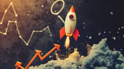 Aufkleber - Generative AI : Increase strategy busines plan trend concept. Achieve growth goal sale marketing, increase success potential