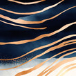 Modern abstract navy texture with gold stripes