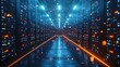 © Gefo - data migration concept with birds flying between servers, information transfer symbol
