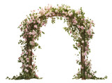 Fototapeta  - Beautiful wedding flower arch, cut out