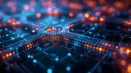 Blockchain technology diagram concept