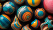 Colorful ceramic decorative balls