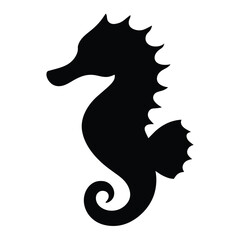 Wall Mural - silhouette of a seahorse fish