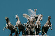 Rome, Italy. Great Bronze Quadriga On Summit Of Palace Of Justice.