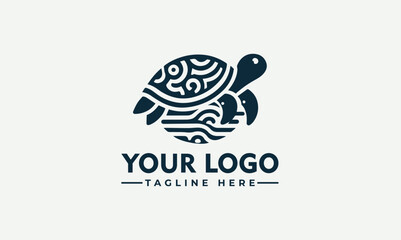 Canvas Print - Turtle vector logo design Vintage Turtle logo vector for Business Identity