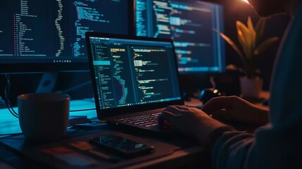 programming. it work. writing codes. working on your laptop. distant job. it job. internet technolog