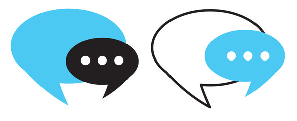 Wall Mural - chat icon vector sign symbol