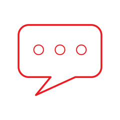 Wall Mural - Chat icon vector for web and mobile app. speech bubble sign and symbol. comment icon. message