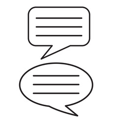 Wall Mural - Talk bubble speech icon set in two styles isolated on white background . Comment icon set . Chat icon