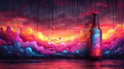 Canvas Print - Bottle in the Clouds