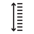 © becky studio - adjustable height icon set. adjust length vector symbol. size adjustment arrow sign.