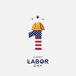 Labor Day, poster. Labor Day On 1st May, Happy Labor Day card. International Labor Day, Labour day. May 1st, Worker's Day, Happy Labor Day poster, World labour day post, Lettering Labour Day.