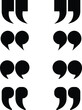 Collection of double inverted comma background for web or talk vector