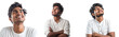 © Zaleman - Happy joyful smiling young indian man looking aside up thinking of new good opportunities, dreaming, feeling inspired