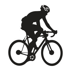 Male Cycling black silhouette