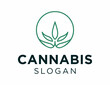 Logo about Cannabis care on a white background. created using the CorelDraw application.