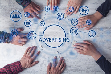 Wall Mural - concept of advertising. marketing. business. technology